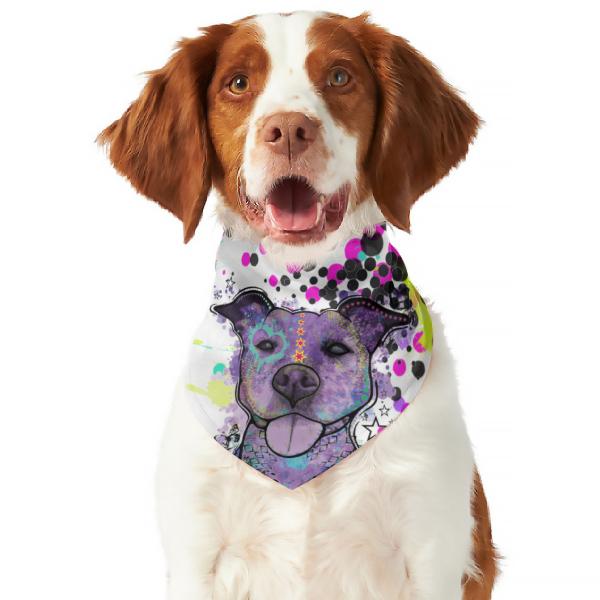 Hunde Bandana, Halstuch für Hunde, mit buntem Hundemotiv Mäusi